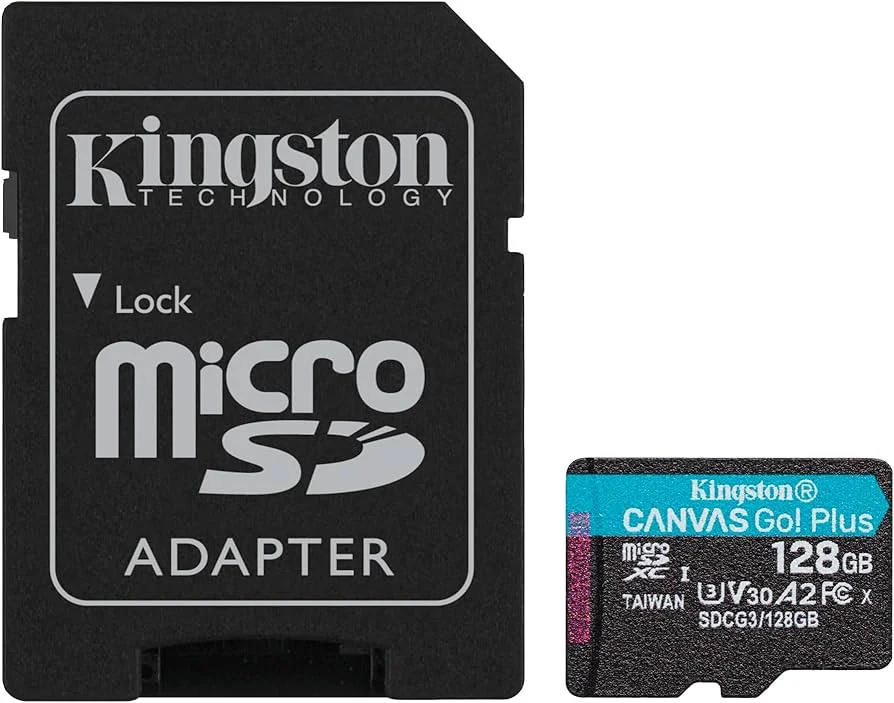Kingston 128GB microSDXC Canvas Go Plus 170R A2 U3 V30 Card+ADP