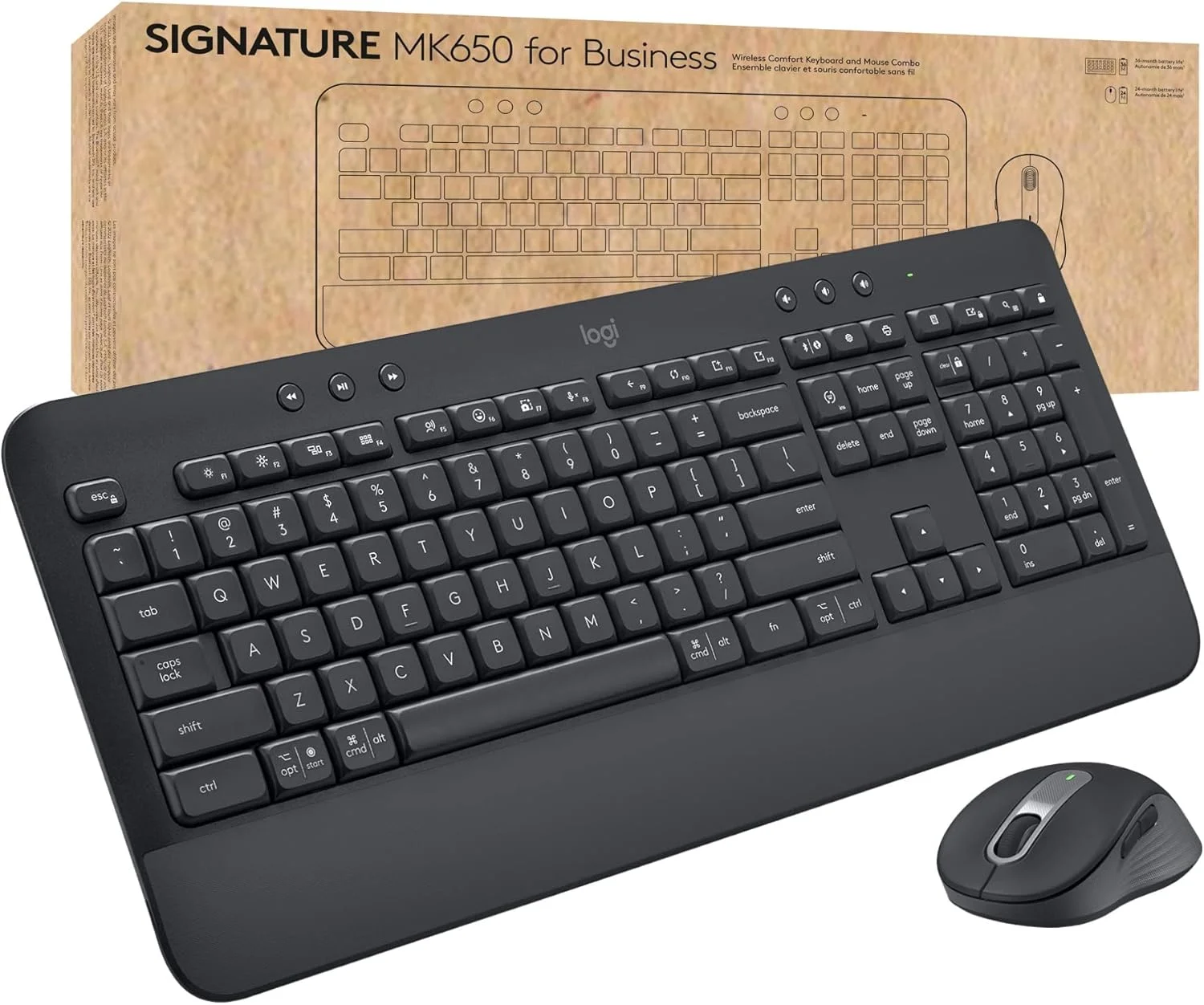 LOGITECH SIGNATURE MK650 F/ BUS (GRAPHITE) - BRN BX -  920-010909