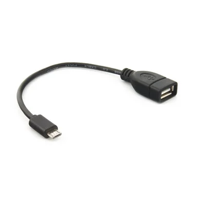 USB Female to Micro USB OTG Extension Cable Adapter Black