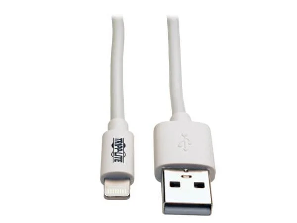 Tripp Lite 3ft Lightning USB Sync/Charge Cable for Apple Iphone / Ipad White 3'