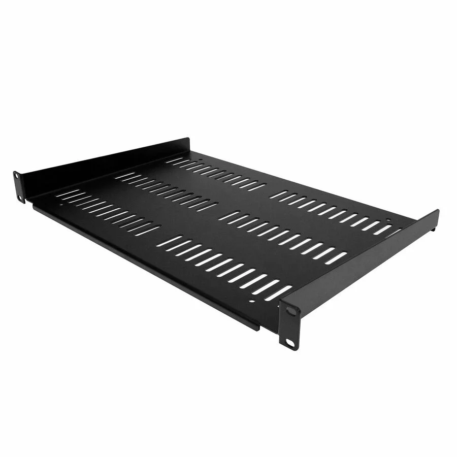 StarTech.com 1U Vented Server Rack Cabinet Shelf - Fixed 12" Deep Cantilever Rackmount Tray for 19" Data/AV/Network Enclosure w/Cage Nuts