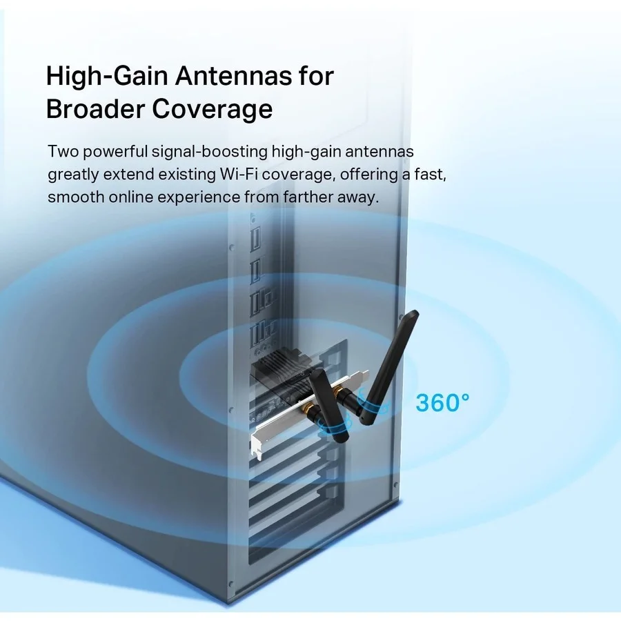 TP-Link Archer TX55E IEEE 802.11ax Bluetooth 5.2 Dual Band Wi-Fi/Bluetooth Combo Adapter