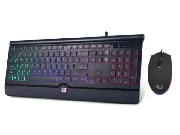 Adesso Illuminated Gaming Keyboard And Mouse