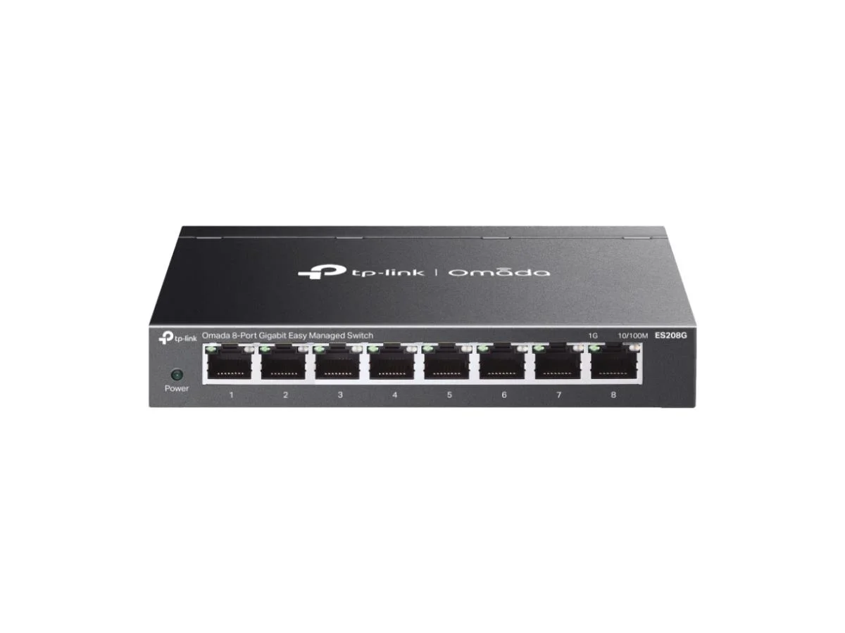 TP-LINK OMADA 8-PORT GIGABIT EASY MANAGED SWITCH PORT: 8 GIGABIT RJ45 PORTS SPEC: DESKTOP STEEL CASE AND FANLESS FEATURE: CENTRALIZED MANAGEMENT - ES208G