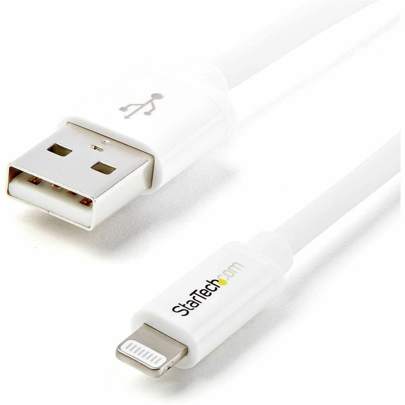 StarTech.com 1m (3ft) White Apple&reg; 8-pin Lightning Connector to USB Cable for iPhone / iPod / iPad - USBLT1MW