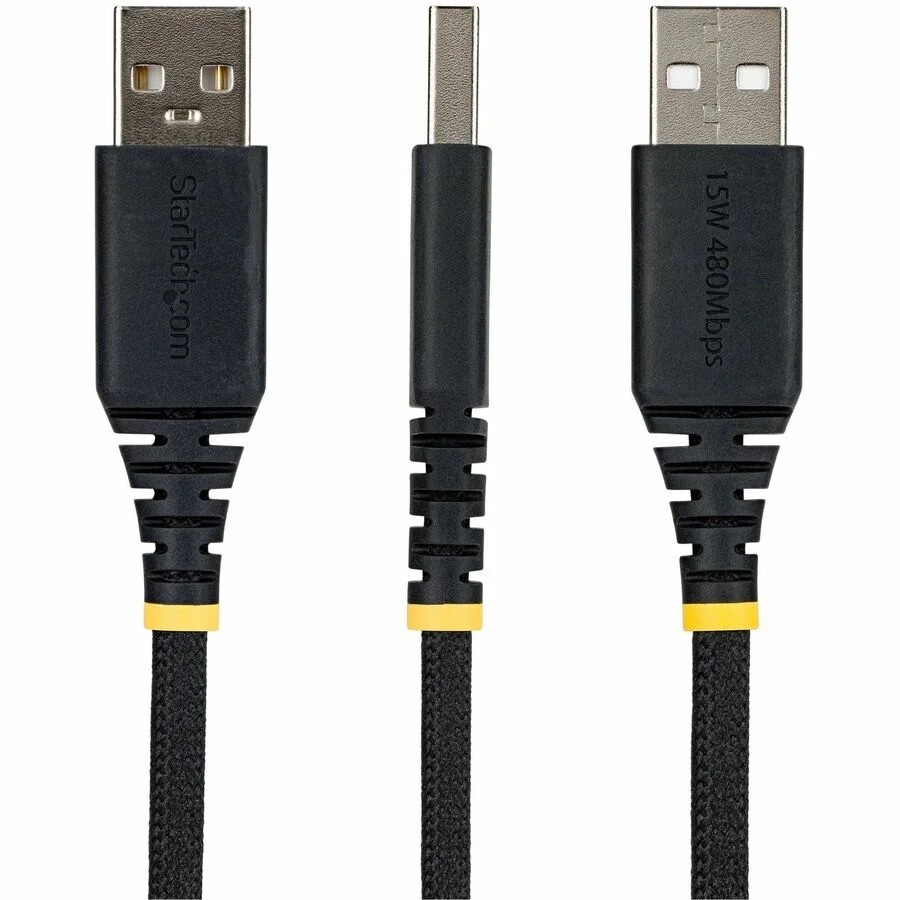 StarTech 3ft (91cm) USB-A to USB-C Fast Charging Cable, 15W 3A, Braided Nylon/TPE Jacket, Durable USB-A to Type C Charger Cord